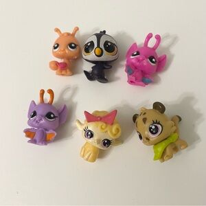LPS Littlest Pet Shop Lot of 6 Mini Toys
